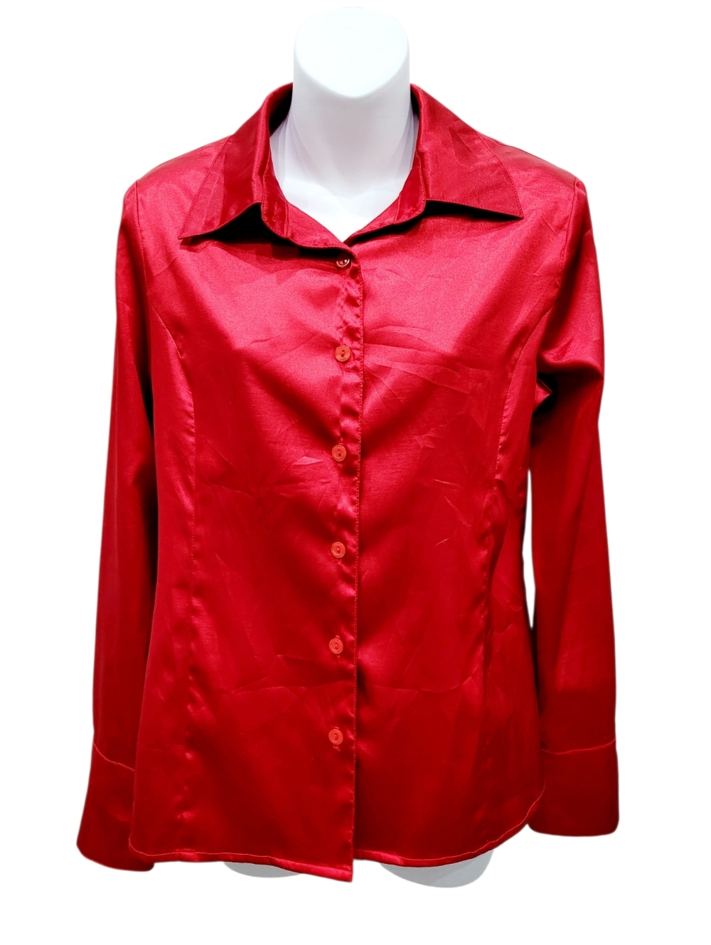 Y2K Lana Lee Red Buttons Down Shirt Size: 6